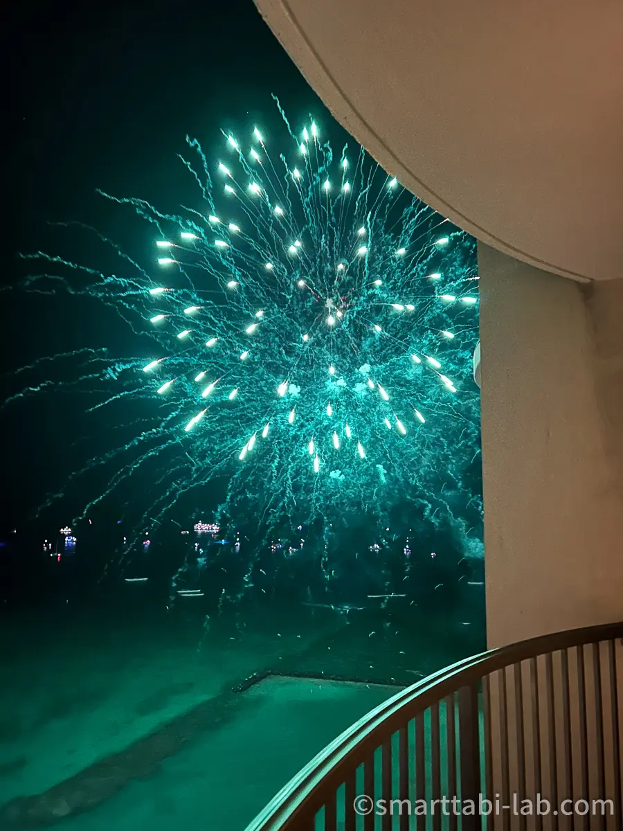 レインボータワーから見た花火