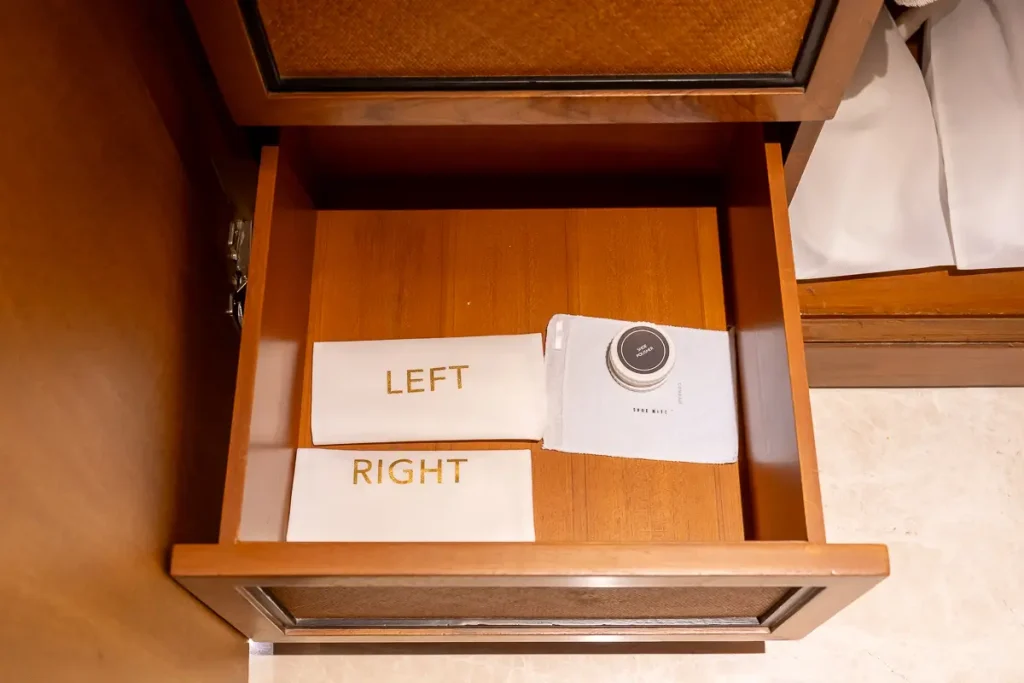 引き出しタイプの収納スペース