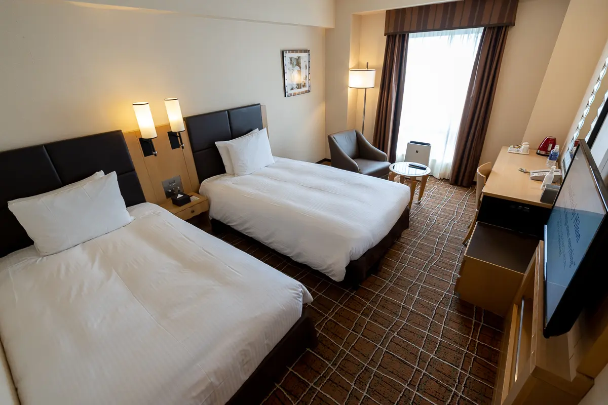 デラックスルームツインの客室全体